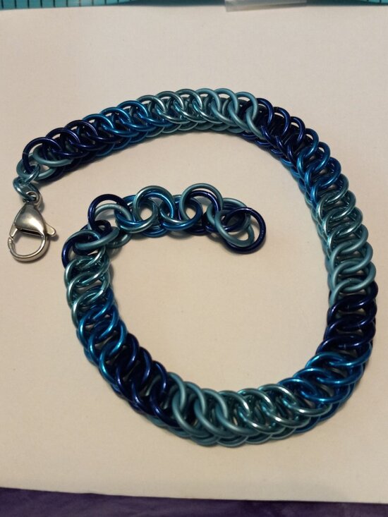 Tinkered Uniques Other - Monochromatic Blue Chain Mail bracelet